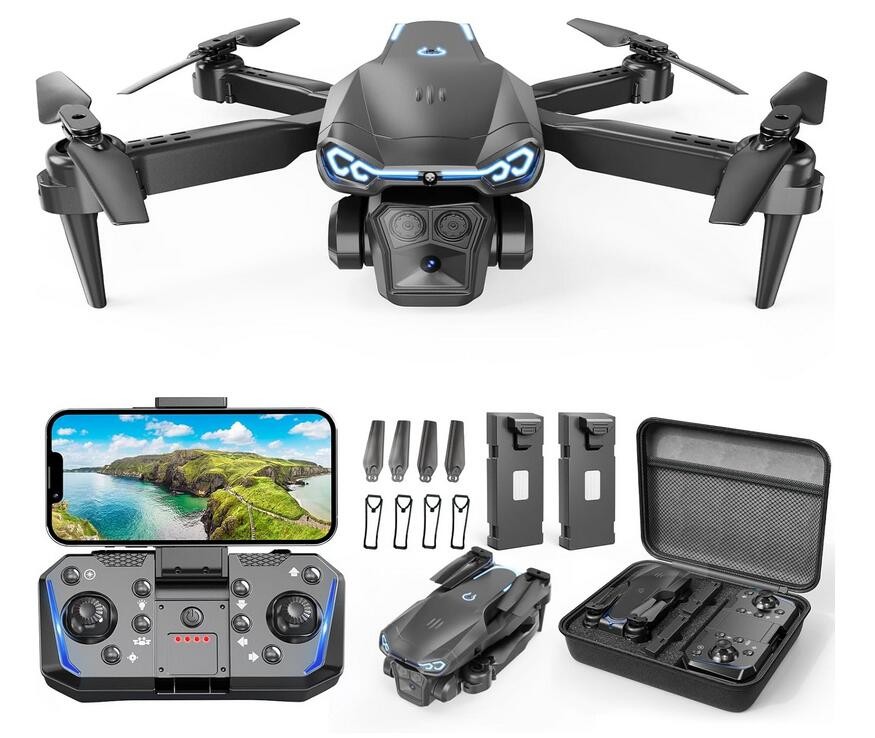 Drone with camera 1080P HD FPV foldable drone suitable for adults and children one-key takeoff/landing 3D flip altitude hold speed adjustment