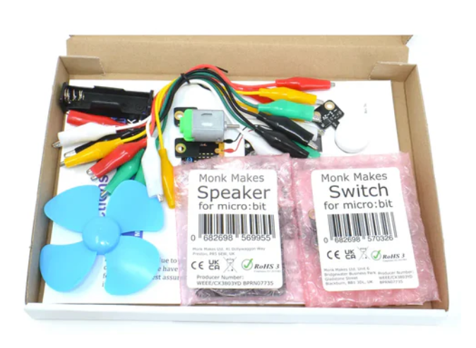몽크가 마이크로:비트 전자 회로 스타터 키트를 만든다
