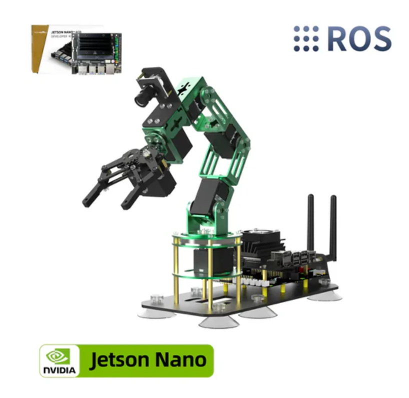 JetRover ROS robot car with vision arm, powered by Jetson Nano, supporting SLAM mapping and navigation (Standard Kit / Ackerman Chassis / LiDAR A1 / Jetson Nano 4GB)
